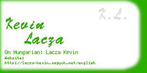 kevin lacza business card